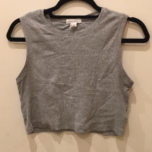 Gray Crop Top
